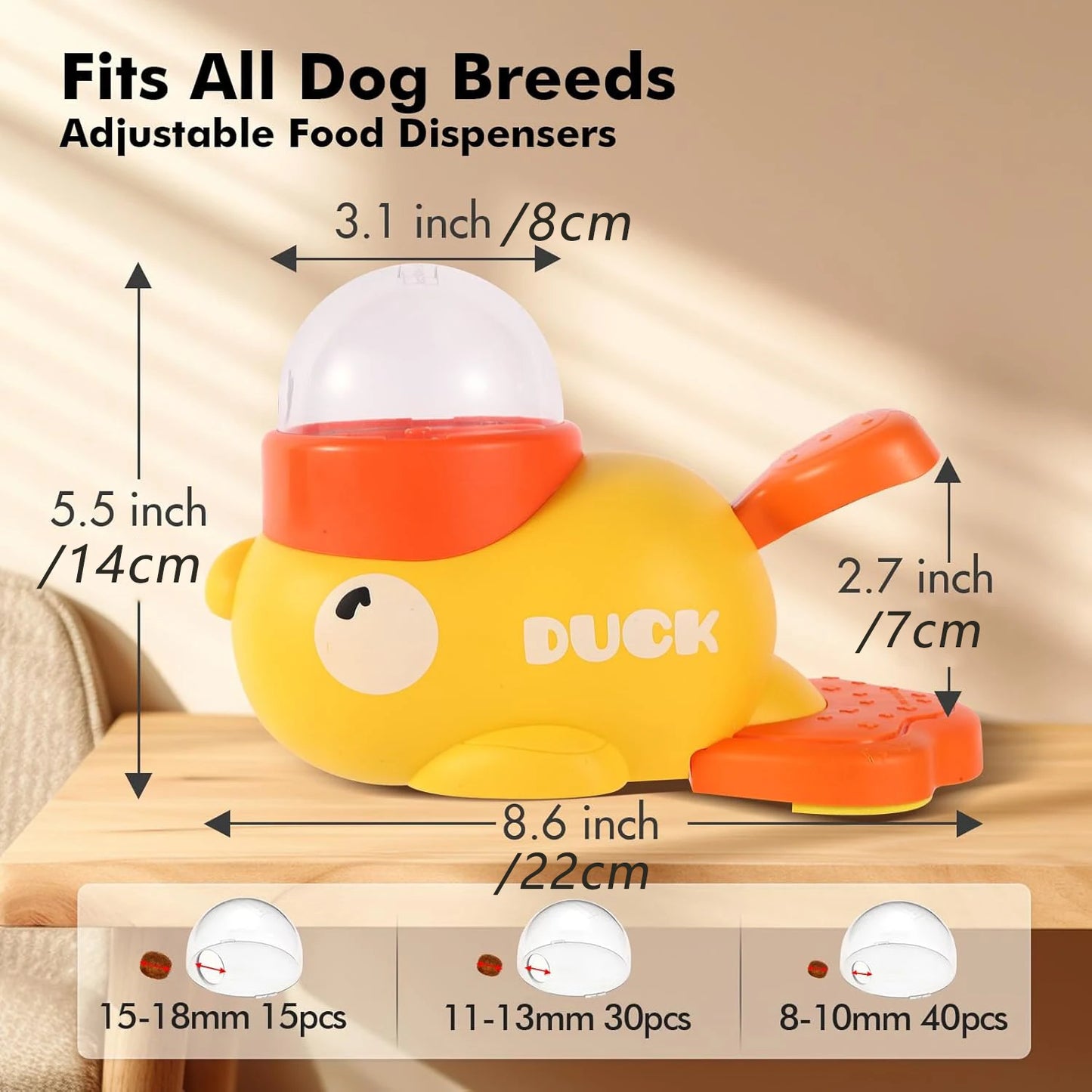 Pet Snack Feeder Dog Food Dispenser Automatic Feeder Puppy Cartoon Duck Design Used to Train Dogs Accessories Cats Cat Supplies