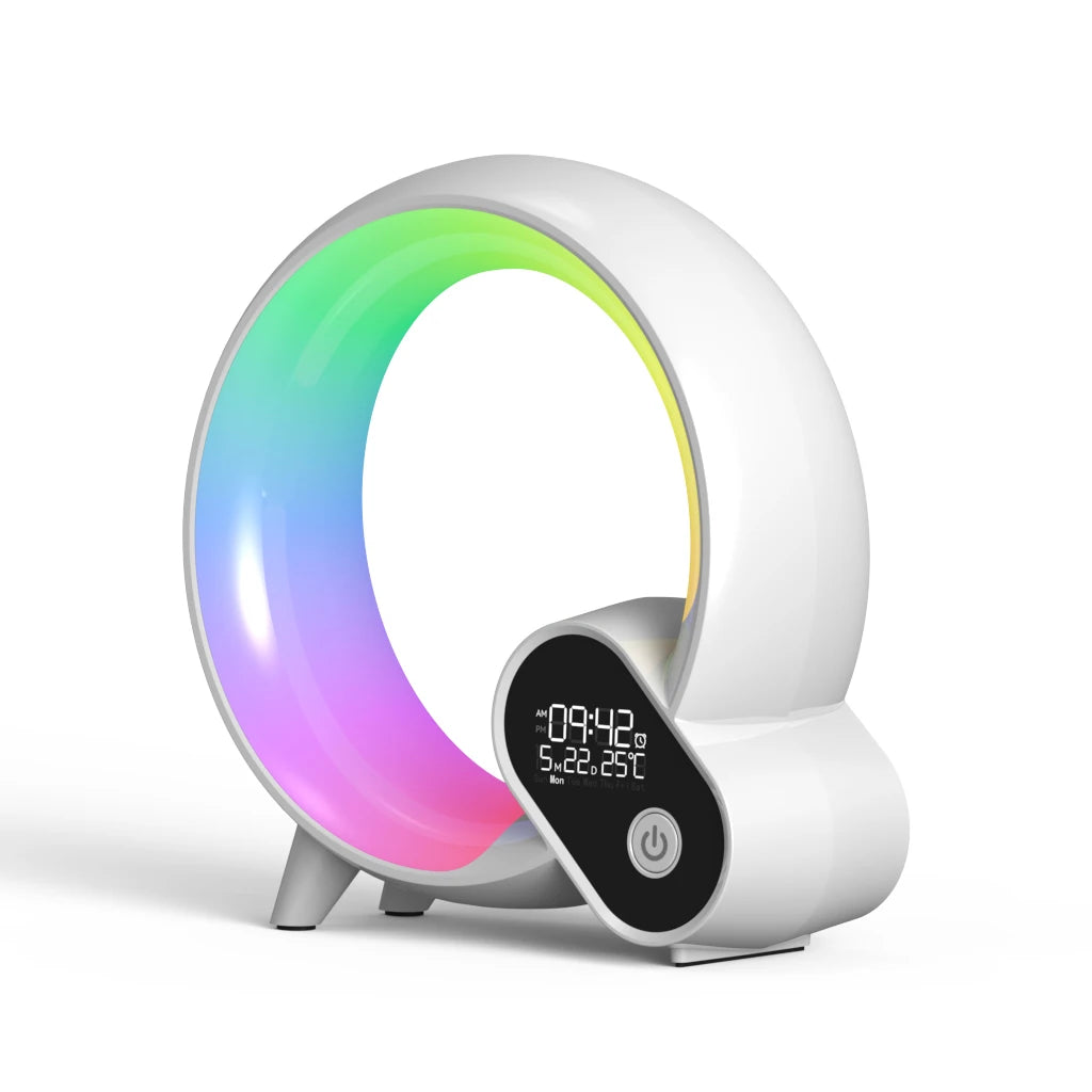 Novelty Smart Q Wake Up Light Ambient Light And Wake-Up Night Light Dimmable Wake-up For Children Bedroom Decorative Birthday Gi