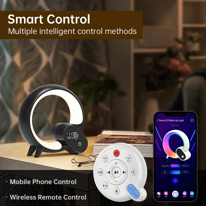 Novelty Smart Q Wake Up Light Ambient Light And Wake-Up Night Light Dimmable Wake-up For Children Bedroom Decorative Birthday Gi