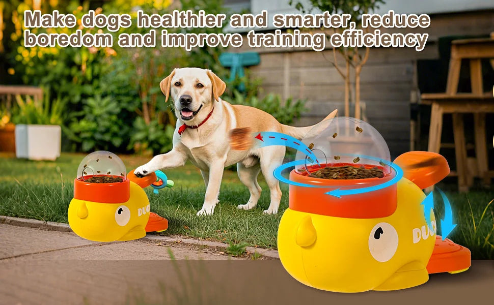 Pet Snack Feeder Dog Food Dispenser Automatic Feeder Puppy Cartoon Duck Design Used to Train Dogs Accessories Cats Cat Supplies