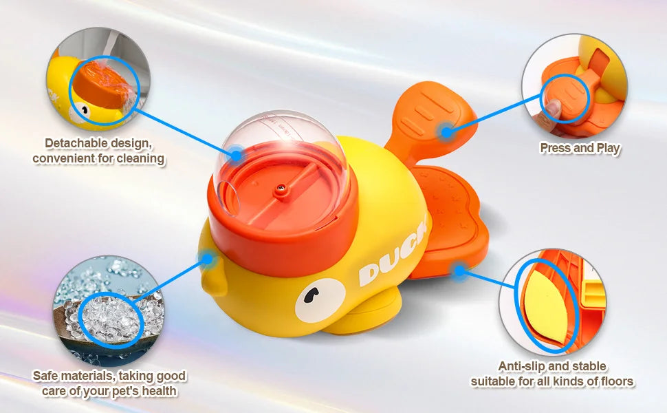 Pet Snack Feeder Dog Food Dispenser Automatic Feeder Puppy Cartoon Duck Design Used to Train Dogs Accessories Cats Cat Supplies